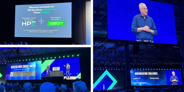 Eindruecke aus den Keynotes aus der grossen Arena der HPE Discover 2025 aus Bercelona.